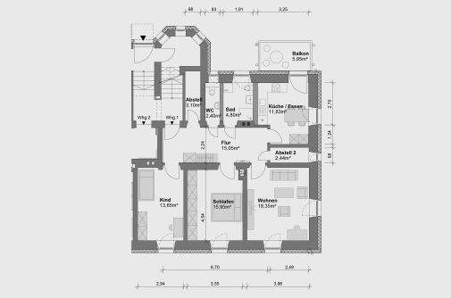 3 Zimmer, 90,54 m² in Würzburg – Bild 2