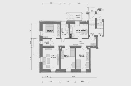 3 Zimmer, 90,54 m² in Würzburg – Bild 3