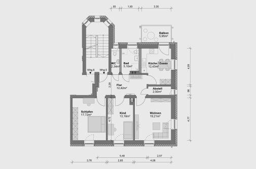 3 Zimmer, 90,54 m² in Würzburg – Bild 4